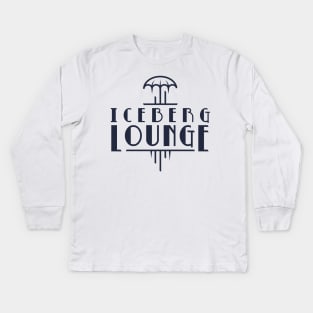 Iceberg Lounge (Black) Kids Long Sleeve T-Shirt